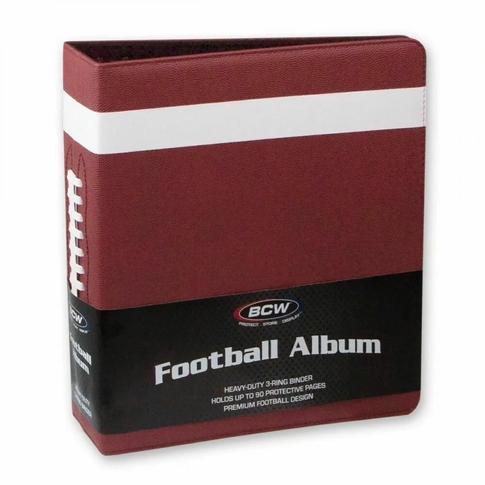 NWOT BCW 3 Inch Premium Brown Football Card Collectors Album 3 - Ring Binder